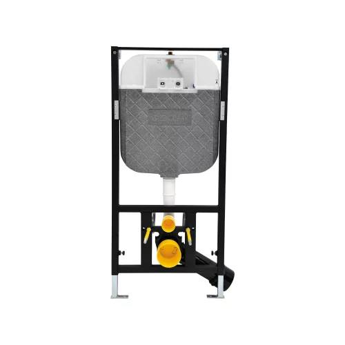 Creavit Vorwandelement WC Unterputz-Spülkasten GR5003 mit Drückerplatte weiß 3-6Liter